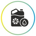 coolant plastic bottle icon, antifreeze fluid, water canister, flat symbol Royalty Free Stock Photo